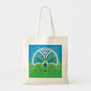 Betoverende Pauw Symmetrie Tote Bag
