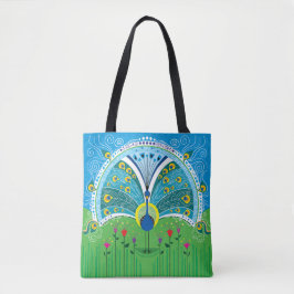 Betoverende Pauw Symmetrie Tote Bag