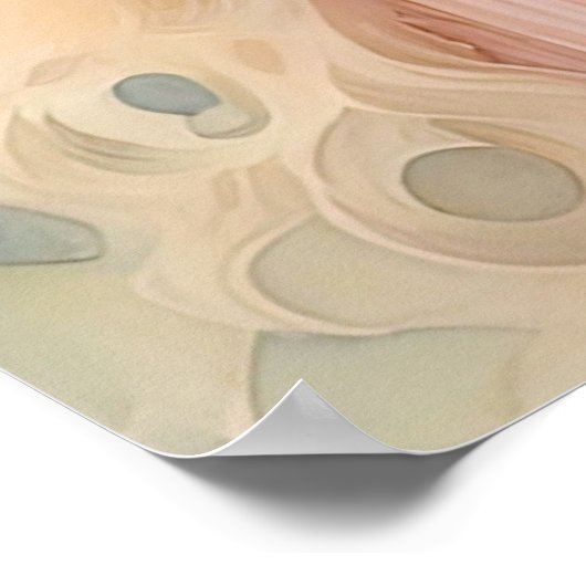 Betoverende Peach Glow Fairy Poster (Hoek)