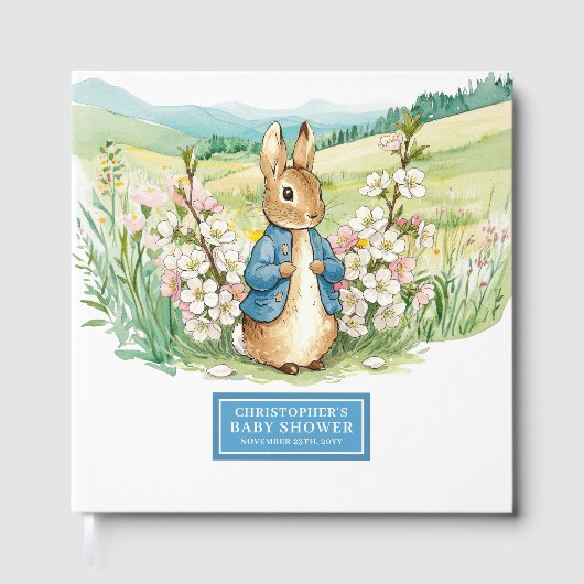 Betoverende Peter Rabbit Baby shower Guest Book Bo Gastenboek (Voorkant)