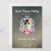Betoverende, pluizige kitten kaart (Voorkant)