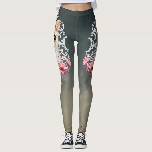Betoverende, pluizige kitten leggings (Voorkant)