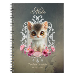 Betoverende, pluizige kitten notitieboek