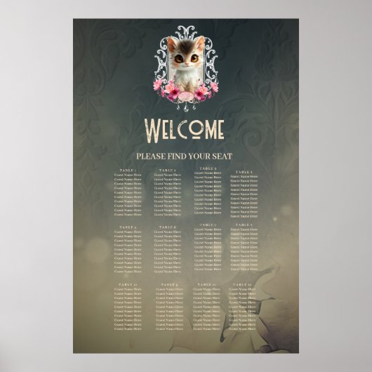 Betoverende, pluizige kitten poster (Voorkant)