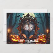 🎃Betoverende Pompoen Gloed Aangepaste Foto kaart (Voorkant)