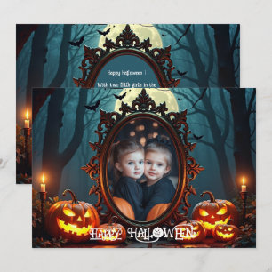 🎃Betoverende Pompoen Gloed Aangepaste Foto kaart