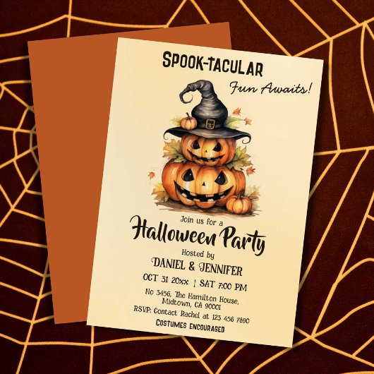 betoverende pompoen heks Pet schattig halloween Kaart