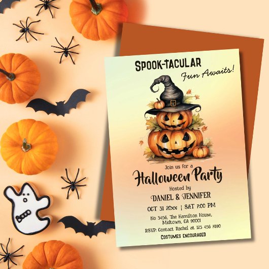 betoverende pompoen heks Pet schattig halloween Kaart