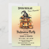 betoverende pompoen heks Pet schattig halloween Kaart (Voorkant)