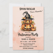 Betoverende Pompoen Heksenhoed cute Halloween Kaart (Voorkant)