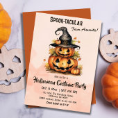 Betoverende Pompoen Heksenhoed leuke Halloweenfees Kaart