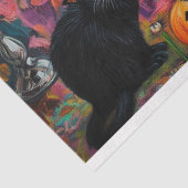 Betoverende Pumpkin Witch Halloween Decoupage Tissuepapier (Detail)