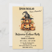 Betoverende Pumpkin Witch Pet leuke Halloween fees Kaart (Voorkant)