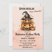 Betoverende Pumpkin Witch Pet leuke Halloween fees Kaart (Voorkant)