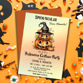 Betoverende Pumpkin Witch Pet leuke Halloween fees Kaart