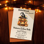 Betoverende Pumpkin Witch Pet leuke Halloween fees Kaart