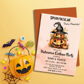 Betoverende Pumpkin Witch Pet leuke Halloween fees Kaart