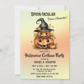 Betoverende Pumpkin Witch Pet leuke Halloween fees Kaart (Voorkant)