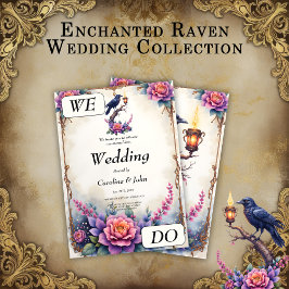 Betoverende Raven Bruiloftcollectie Kaart