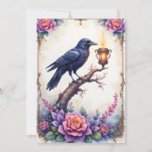 Betoverende Raven Bruiloftcollectie Save The Date (Achterkant)