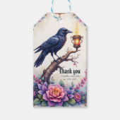 Betoverende Raven Bruiloftscollectie Cadeaulabel (Voorkant)
