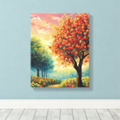 Betoverende reis naar de Apple Orchard Canvas Afdruk (Insitu (Houten vloer))