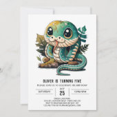 Betoverende Reptiel Slang Verjaardag Kaart (Voorkant)