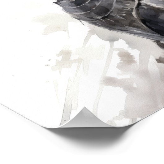 betoverende ridder in zwart-wit - Side Uitzicht - Poster (Hoek)