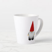 Betoverende Rode Hoed Kabouter Grafisch Ontwerp Latte Mok (Rechterhoek)