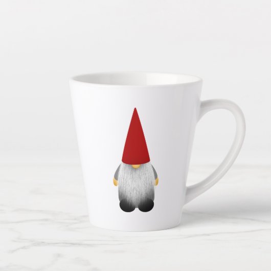 Betoverende Rode Hoed Kabouter Grafisch Ontwerp Latte Mok (Rechts)