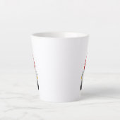 Betoverende Rode Hoed Kabouter Grafisch Ontwerp Latte Mok (Voorkant)