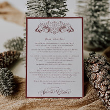 Betoverende rode Kerstman Kerstdag brief