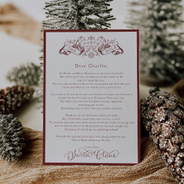 Betoverende rode Kerstman Kerstdag brief