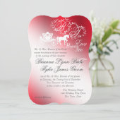 Betoverende rode sprookje bruiloft uitnodiging (Staand voorkant)