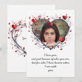 Betoverende rode Waterverf hartvormige krans Feestdagenkaart (Voorkant / Achterkant)