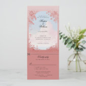 Betoverende romance All-in-One bruiloft Kaart (Staand voorkant)