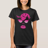 Betoverende roze Halloween: Moonlit Mystery & Bats T-shirt (Voorkant)