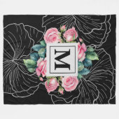 Betoverende Rozen Tuin Fleece Deken (Voorkant (Horizontaal))