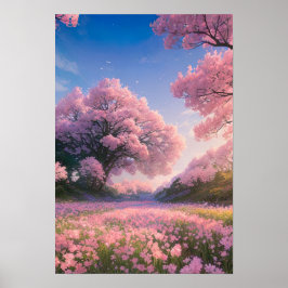 Betoverende Sakura Meadow Poster