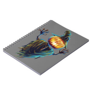 Betoverende schaduwen: B&W Halloween Spiral Notiti Notitieboek