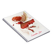 Betoverende scharlakenrode feeënschrift notitieboek (Rechterzijde)