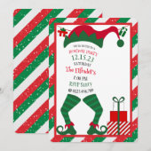 Betoverende Schattigee Elf Vakantie Party Uitnodig Kaart (Voorkant / Achterkant)