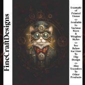 Betoverende Schattigee Steampunk Cat G6 Decoupage Tissuepapier