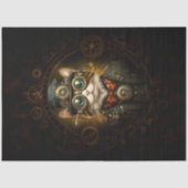 Betoverende Schattigee Steampunk Cat G6 Decoupage Tissuepapier (Voorkant)