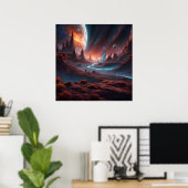 Betoverende Sci-Fi Surreal Buitenaardse Wereld Poster (Thuiskantoor)