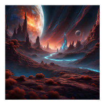 Betoverende Sci-Fi Surreal Buitenaardse Wereld