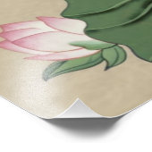 Betoverende sereniteit: delicate roze lotus in blo foto afdruk (Hoek)