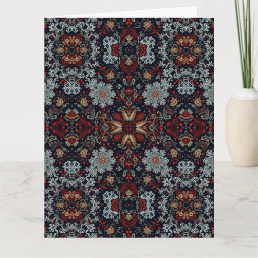 Betoverende Sneeuwvlokjes Symfonie Kaart (Voorkant)