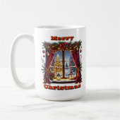 Betoverende Snowy Window Display Koffiemok (Links)