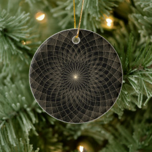 Betoverende spiralen: Retro Elegantie Keramisch Ornament